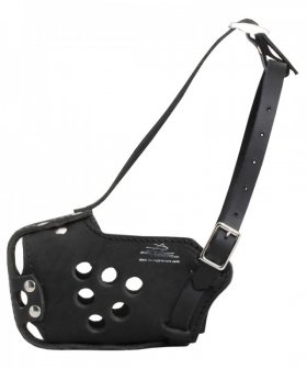 Leather dog muzzle for Great Dane