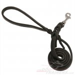 Leather Dog Leash with Stainless Steel Snap Hook for Great Dane
