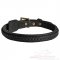 Narrow Leather Great Dane Collar with Handmade Braids
