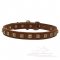 Great Dane leather dog collar 25mm - "Caterpillar"