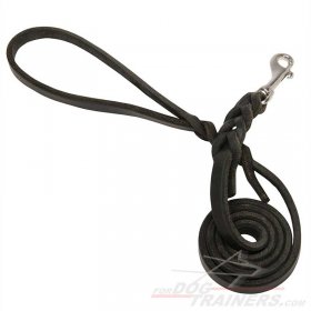 Leather Dog Leash with Stainless Steel Snap Hook for Great Dane