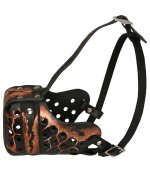 "Magma" Style Leather Muzzle for Great Dane