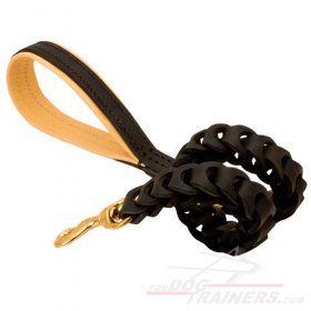 Anti-pulling Leather Great Dane Leash for Absolute Control