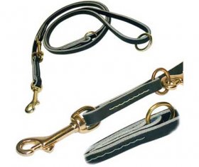 Multifunctional Soft Leather Great Dane Leash