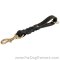 Short Braided Leather Great Dane Pull Tab for Training and Walking