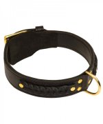 Strong Braided Leather Great Dane Collar