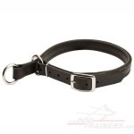 Leather choke dog collar for Great Dane