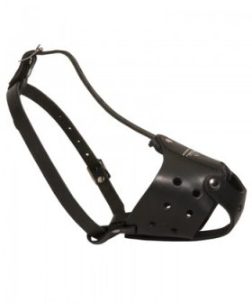 Padded Leather Basket Great Dane Muzzle