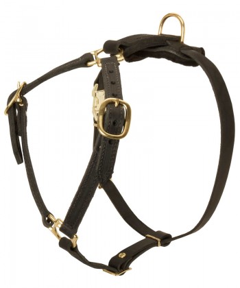 Handcrafted Leather Dog Harness Without Chest Plate