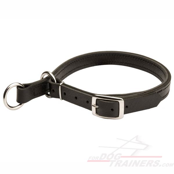 Leather choke dog collar for Great Dane